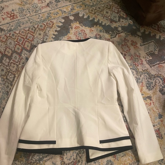 Calvin Klein Ivory Jacket with Black Accents - Picture 3 of 3
